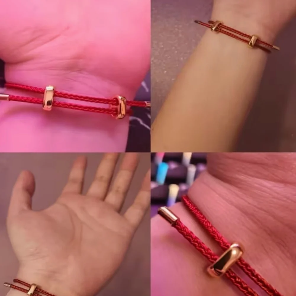adjustable red bracelet